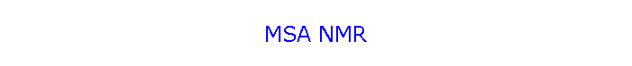 MSA NMR